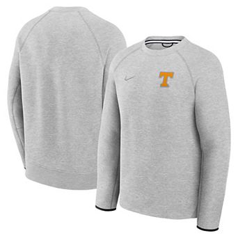 Men's Nike Heather Gray Tennessee Volunteers Tech Fleece Raglan Sweatshirt