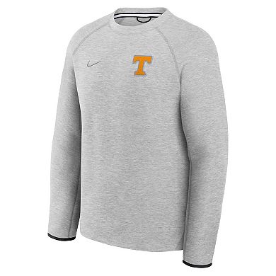 Men's Nike Heather Gray Tennessee Volunteers Tech Fleece Raglan Sweatshirt