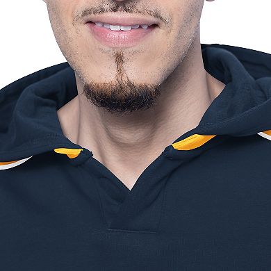 Men's G-III Sports by Carl Banks Navy Nashville Predators Adaptive Wear Lord Stanley Hooded Long Sleeve T-Shirt