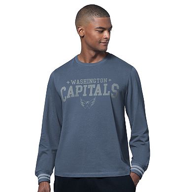 Men's Starter Blue Washington Capitals Field Long Sleeve T-Shirt