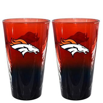 The Memory Company Denver Broncos Two-Pack 16oz. Ombre Pint Glass Set