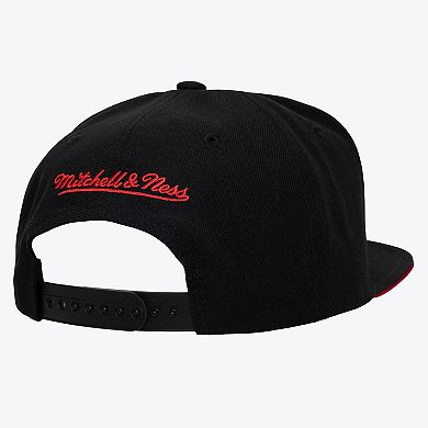 Men's Mitchell & Ness Red/Black Chicago Bulls Color Pop Snapback Hat