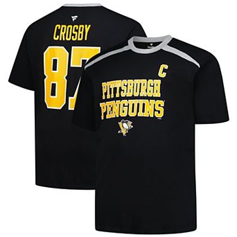 Men's Profile Sidney Crosby Black Pittsburgh Penguins Big & Tall Name & Number T-Shirt