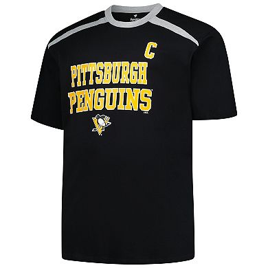 Men's Profile Sidney Crosby Black Pittsburgh Penguins Big & Tall Name & Number T-Shirt