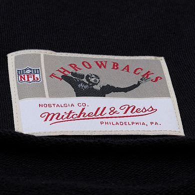 Women's Mitchell & Ness Black San Francisco 49ers Cropped Long Sleeve Rugby Polo