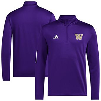 Men's adidas Purple Washington Huskies Half-Zip Golf Jacket