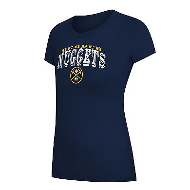 Women's Concepts Sport Navy/Gold Denver Nuggets Avondale T-Shirt & Pants Flannel PJ Set