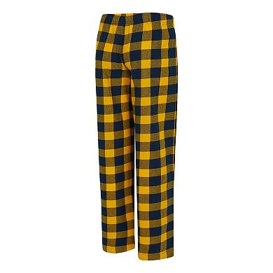 Women's Concepts Sport Navy/Gold Denver Nuggets Avondale T-Shirt & Pants Flannel PJ Set