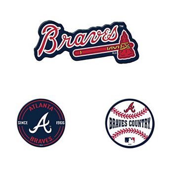 WinCraft Atlanta Braves 3-Pack Premium Fridge Magnet Set