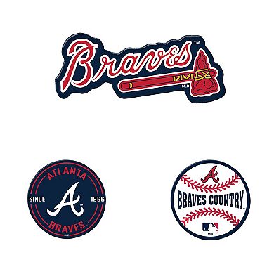 WinCraft Atlanta Braves 3-Pack Premium Fridge Magnet Set