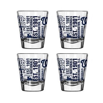 Logo Brands Washington Nationals 4-Pack 2oz. Shot Glass Set