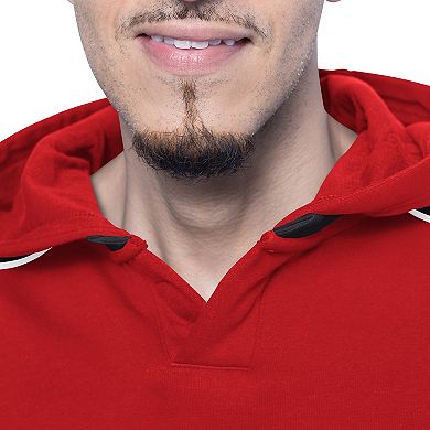 Men's G-III Sports by Carl Banks Red Carolina Hurricanes Adaptive Wear Lord Stanley Hooded Long Sleeve T-Shirt