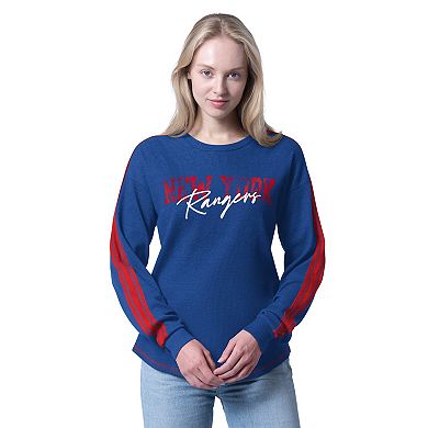 Women's G-III 4Her by Carl Banks Royal New York Rangers Advantage Thermal Long-Sleeve T-Shirt