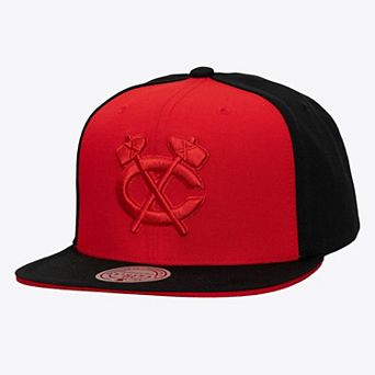 Men's Mitchell & Ness Red/Black Chicago Blackhawks Color Pop Snapback Hat