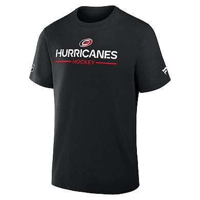 Men's Fanatics Black Carolina Hurricanes Authentic Pro Primary T-Shirt