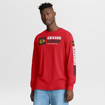 Men's Fanatics Red Chicago Blackhawks Goal Crease Legacy Long Sleeve T-Shirt