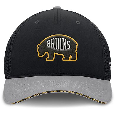 Men's Fanatics Black Boston Bruins Fundamentals Span Flex Hat