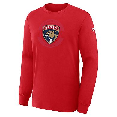 Men's Fanatics Red Florida Panthers Authentic Pro Property Of Practice Long Sleeve T-Shirt