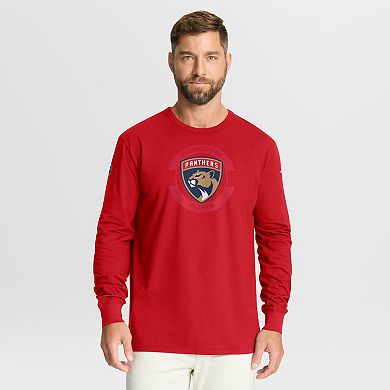 Men's Fanatics Red Florida Panthers Authentic Pro Property Of Practice Long Sleeve T-Shirt