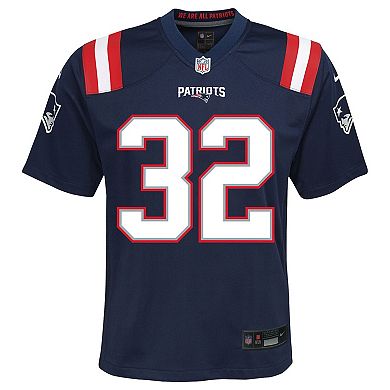 Youth Nike TreVeyon Henderson Navy New England Patriots Team Game Jersey