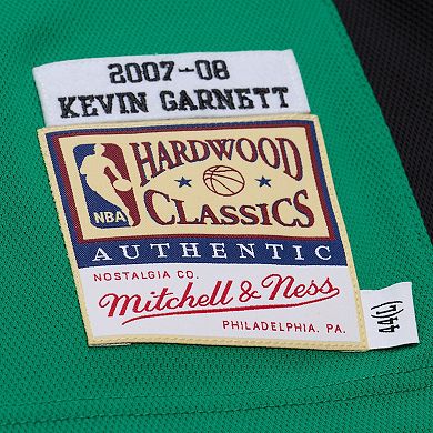 Men's Mitchell & Ness Kevin Garnett Kelly Green Boston Celtics 2007-08 Hardwood Classics Authentic Jersey