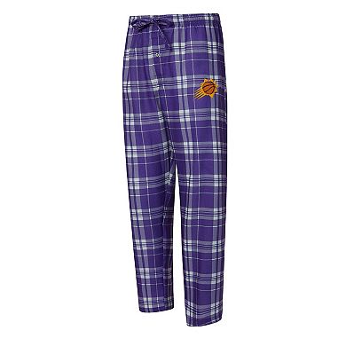 Men's Concepts Sport Purple Phoenix Suns Regulate Long Sleeve T-Shirt & Plaid Pant Set