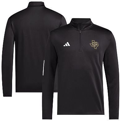 Men's adidas Black Texas A&M Aggies Half-Zip Golf Jacket