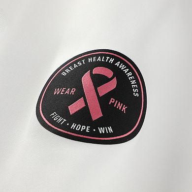 Men's adidas White Indiana Hoosiers Wear Pink Quarter-Zip Pullover