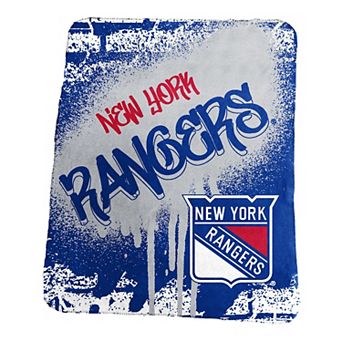 "Logo Brands New York Rangers 50"" x 60"" Classic Graffiti Fleece Throw Blanket"