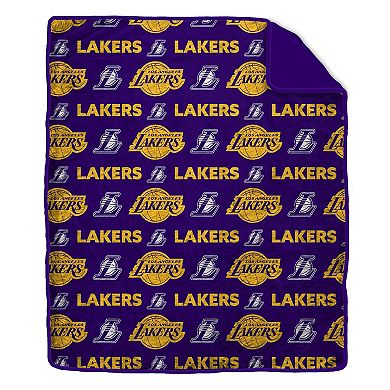 "Pegasus Los Angeles Lakers Tonal Wordmark 60"" x 70"" Faux Fur Blanket"