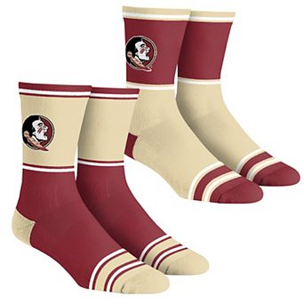 Unisex Rock Em Socks Florida State Seminoles 2-Pack Color Block Crew Socks Set