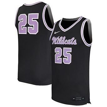 Men's Nike #25 Anthracite Kansas State Wildcats Replica Basketball Jersey