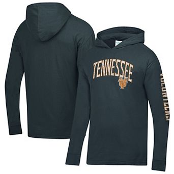 Men's ComfortWash Charcoal Tennessee Volunteers Long Sleeve Hooded T-Shirt