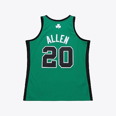 Men's Mitchell & Ness Ray Allen Kelly Green Boston Celtics 2007-08 Hardwood Classics Authentic Jersey