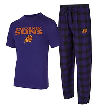 Men's Concepts Sport Purple/Black Phoenix Suns Avondale T-Shirt & Flannel Pants Set