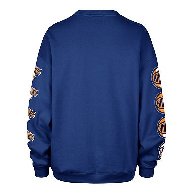 Women's '47 Blue New York Knicks Go Big Oversized Sweatshirt