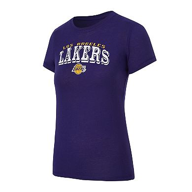 Women's Concepts Sport Purple/Gold Los Angeles Lakers Avondale T-Shirt & Pants Flannel PJ Set