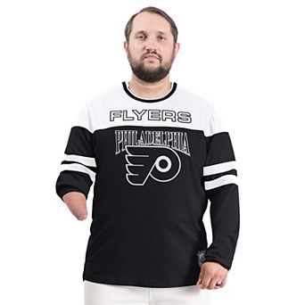 Men's G-III Sports by Carl Banks Black Philadelphia Flyers Adaptive Wear Outlast Durene Long-Sleeve T-Shirt