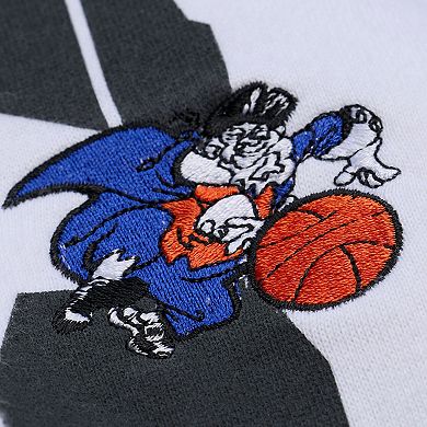 Women's Mitchell & Ness White New York Knicks Lightweight Block Letter Sweatshirt