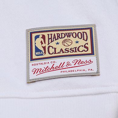 Women's Mitchell & Ness White New York Knicks Lightweight Block Letter Sweatshirt