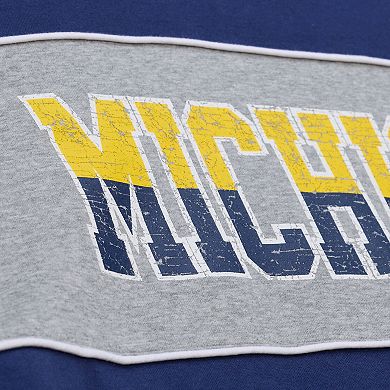 Men's Mitchell & Ness Navy Michigan Wolverines Fleece Sweatshirt