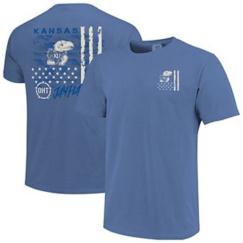 Men's Royal Kansas Jayhawks Comfort Colors OHT Camo Overlay T-Shirt