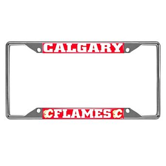 Calgary Flames Chrome License Plate Frame