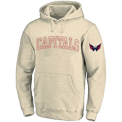 Men's Fanatics Cream Washington Capitals Big &Tall Stitch Hoodie