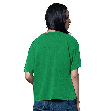 Women's Starter Heather Kelly Green Dallas Stars Oversized Hall of Fame T-Shirt