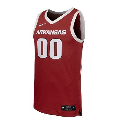 Men's Nike #00 Cardinal Arkansas Razorbacks Replica Basketball Jersey