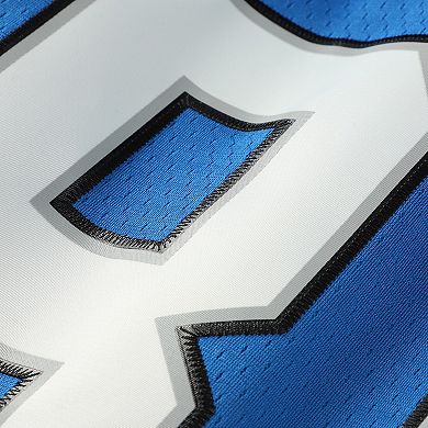 Men's Mitchell & Ness Calvin Johnson Blue Detroit Lions Big & Tall 2007 Legacy Retired Player Jersey