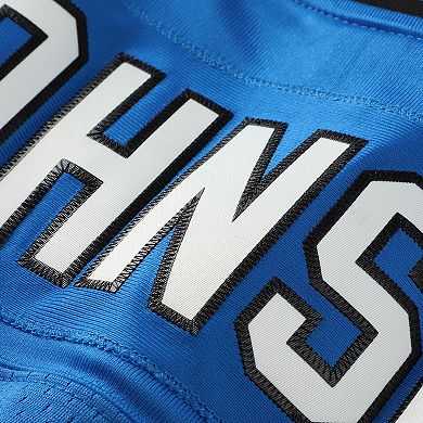 Men's Mitchell & Ness Calvin Johnson Blue Detroit Lions Big & Tall 2007 Legacy Retired Player Jersey