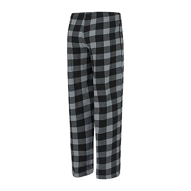 Women's Concepts Sport Black/Silver San Antonio Spurs Avondale T-Shirt & Pants Flannel PJ Set