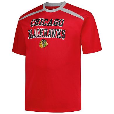 Men's Profile Connor Bedard Red Chicago Blackhawks Big & Tall Name & Number T-Shirt